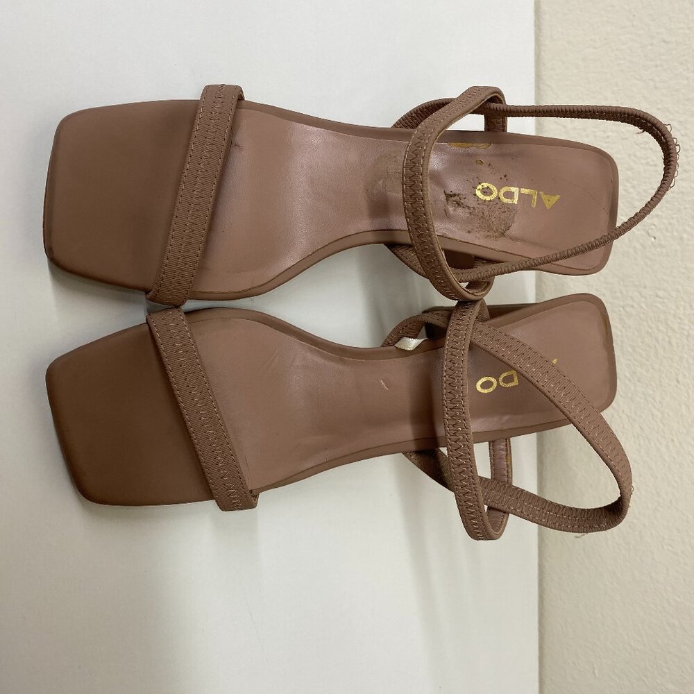 Aldo Nude Strap Heels Size 5.5